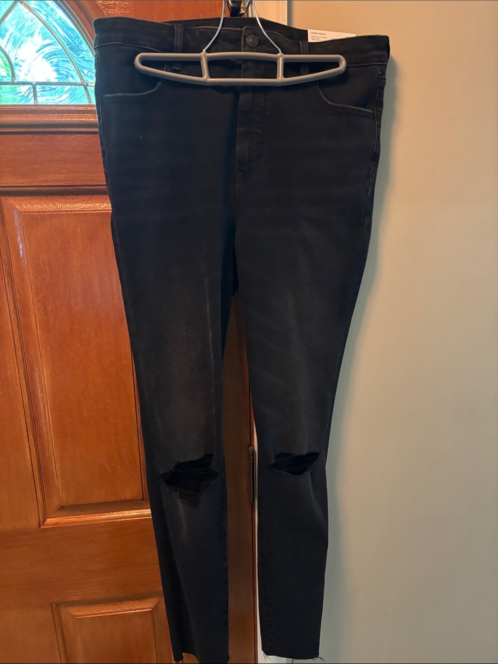 American Eagle Outfitters Black Distressed Jeggings